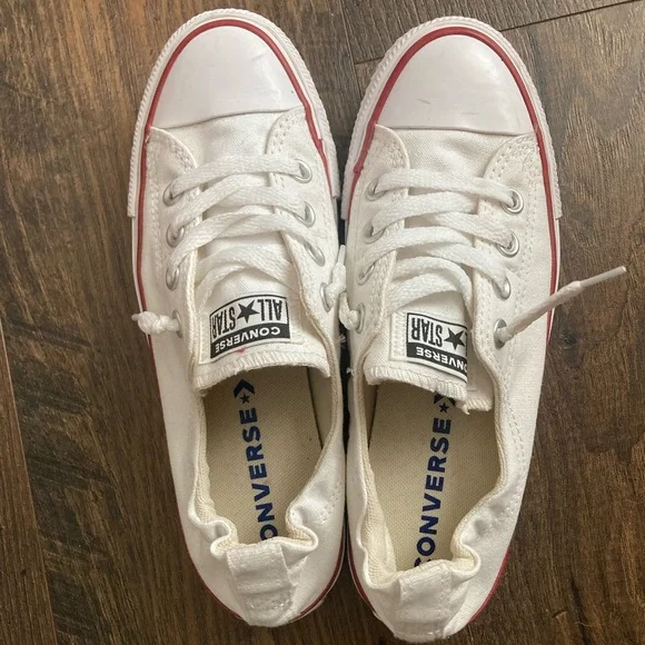 Converse Cream and Blue Sneakers - Picture 3 of 5